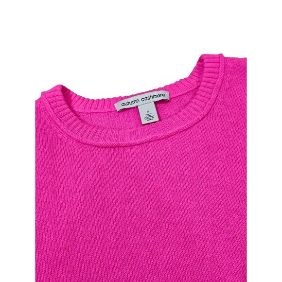 Autumn Cashmere Womens S Pure Cashmere Sweater Pink Jumper Crewneck Pullover - Picture 9 of 15
